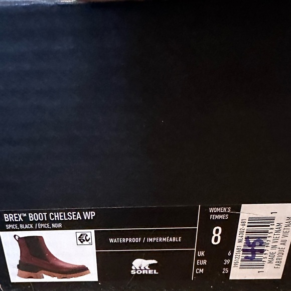Sorel NIB Brex Chelsea Waterproof Boot Spice/Black Women’s Size 8 - Picture 8 of 8